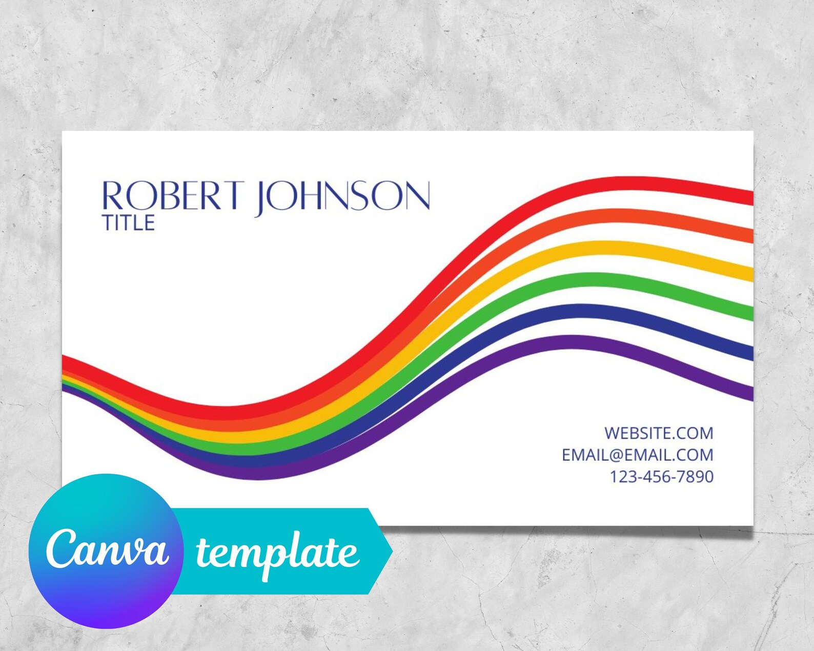 2 Sided Business Card Template Editable Canva Business Card Etsy