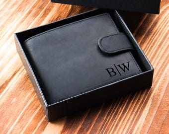 Echtleder Brieftasche mit Gravur, personalisierte Brieftasche, Männer Brieftasche, Groomsmen Brieftasche, benutzerdefinierte Brieftasche, Freund Geschenk für Männer, Vatertagsgeschenk für ihn