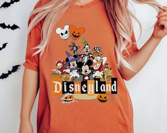 Retro Walt Disney World Halloween Comfort Colors Shirt, Mickey and Friends Halloween Shirt, Disney Family Vacation Shirt, Retro Spooky Shirt