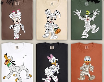Mickey Minnie Mummy T-Shirt, Disney Friends Halloween Pumpkin Shirt, Disney Family Mummy Shirt, Spooky Season Shirt, Disneyland Ghost Shirt