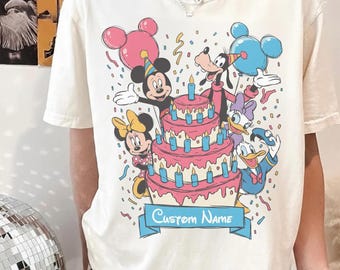 Personalized Disney Birthday Shirt, Mickey & Friends Birthday Kid Toddler Tee, Best Birthday Ever, Disney Birthday Family Crew Squad Trip