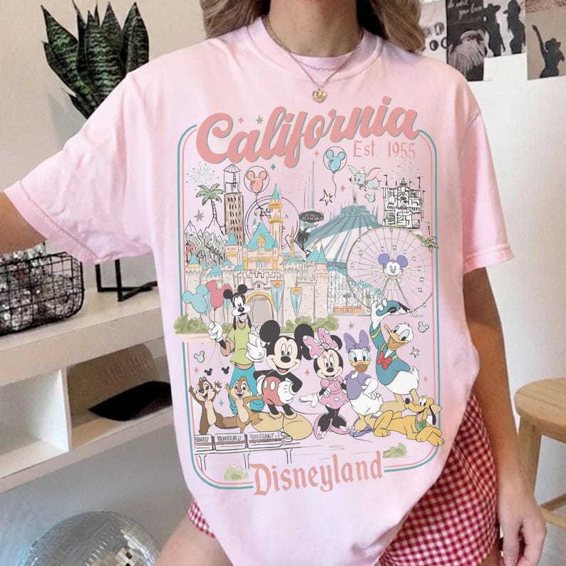 Camiseta retro de Disneyland Comfort Colors, Space Mountain, camiseta de vacaciones de Mickey y sus amigos. Blossom (Comfort)