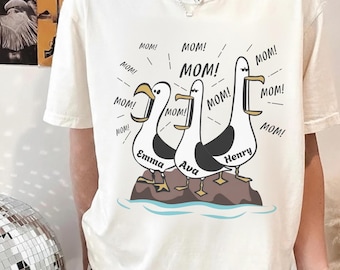 Comfort Colors® Seagull Mom Mom Mom - Personalized Shirt - Funny Mother's Day Gift For Mom - Disney Nemo T-Shirt - Finding Nemo Sweatshirt