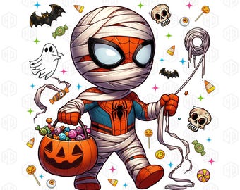 Just A Spooky Superhero Png, Halloween Superhero Png, Halloween Cartoon Png, Superhero Halloween Png, Kids Halloween Png, Spooky Season Png