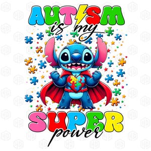 Autism is my superpower Png, Cartoon Autism Png, Autism Awareness Png, Autism Ribbon Png, It's Ok To Be Different, Autism Mom Png