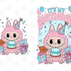 Birthday Girl Png, Cartoon Birthday Png, Custom Birthday Girl Png, Cartoon Characters Png, Trendy Pink Cartoon Png, Happy Birthday Png
