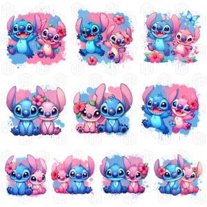 Bundel 10 blauwe stripfiguren, blauw monster png, gezinsvakantie png, png-bestand, blauw en roze personage, stripfiguur