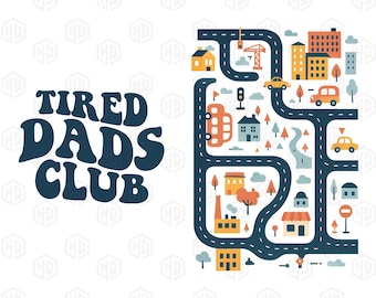 Müde Dads Club png, Rennen für Papa Png, lustiger Papa Png, Vatertag Png, Geschenk für Papa, Vatertagsgeschenk, Retro Papa Png, trendiger Papa Png