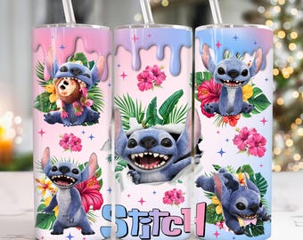 Blue Monster Character 20oz Skinny Tumbler, Cartoon 20 oz Tumbler Wrap, Cartoon Characters 20oz Tumbler Png, Straight and Tapered 20oz Wrap
