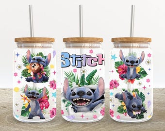 Embalagem de lata de vidro de 16 oz com desenho de monstro azul, lata de vidro de 16 oz com desenho de monstro azul PNG, embalagem de lata de vidro Libbey de 16 oz com personagens de desenho animado, embalagem de copo de 16 oz