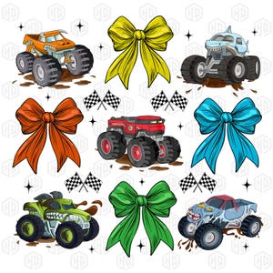 Coquette Monster Truck Mama Png, Mama Bow Png, Boy Mom Png, Monster Truck Are My Jam Truck Png, Mothers Day Png, Mothers Day Gift