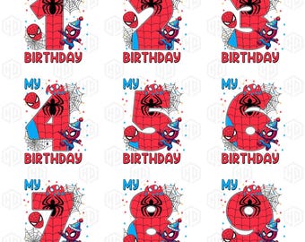 It's My Birthday Png, Cartoon Birthday Png, Custom Birthday Boy Png, Movie Character Png, Superhero Png, Birthday Superhero Png, Spider Png