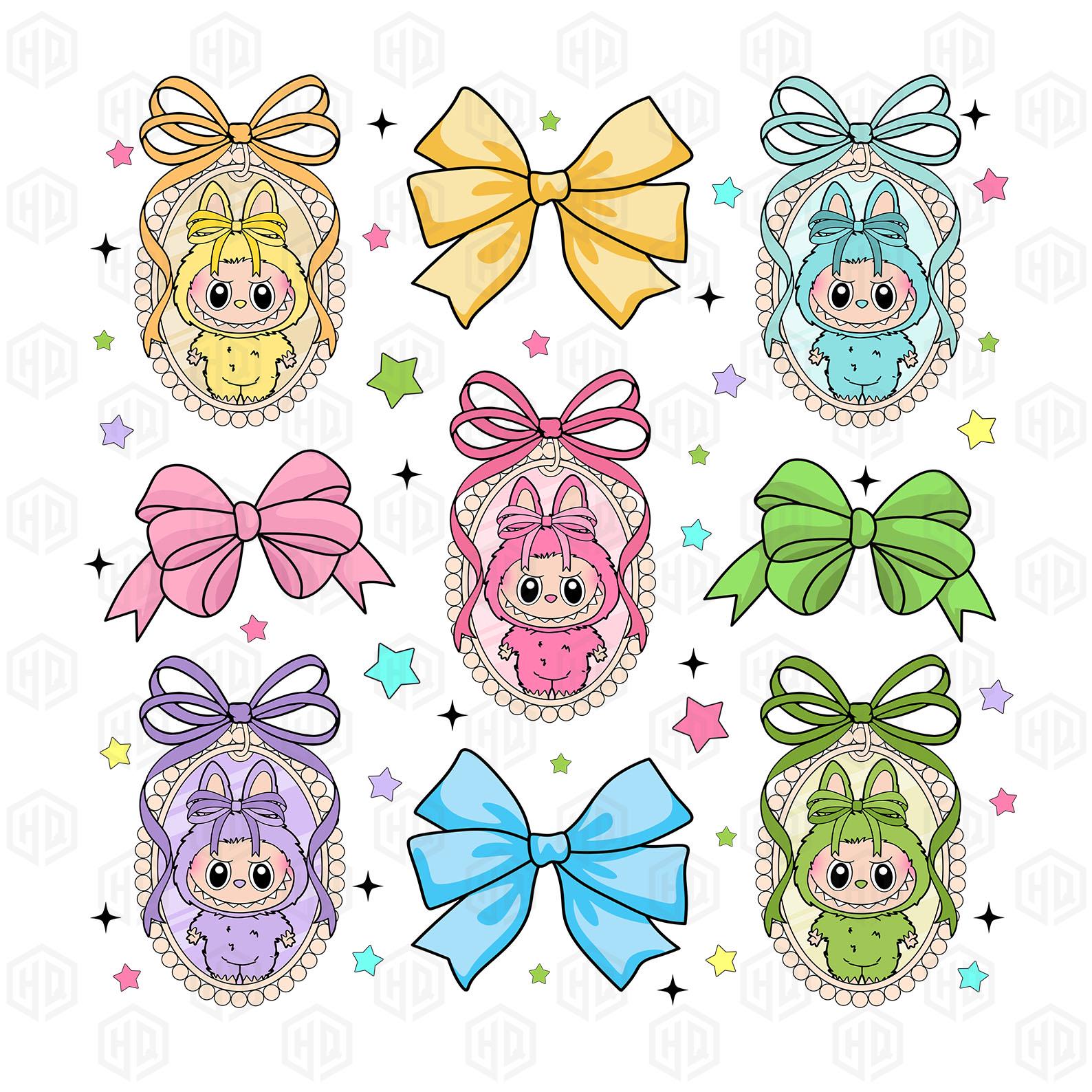 Trending Pink Cartoon Character Designs Png, Perfect Gift for Kids, Coquette Bow Doll For Kids Girls Png, Funny Cartoon Png, Doll Png