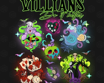 Villains Do It Better Png, Halloween Evil Queen Png, Villains Witches Png, Bad Witches Club Png, Halloween Witch Png, Villains Halloween Png