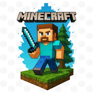 Spiel Film Png, Spielcharakter Png, Gaming Design Png, Block Charakter Png, Gaming Shirt für Jungen Png, lustiger Gamer Png, Videospiel Png