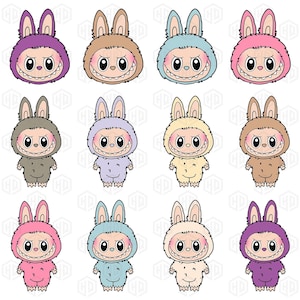 Bundle Trending Pink Cartoon Character Designs Png, Perfect Gift for Kids, Coquette Bow Doll For Kids Girls Png, Funny Cartoon Png, Doll Png