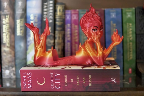 Lehabah Book Holder. Crescent City Inspired 3D Printed Fire Sprite