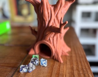 Torre de Dados Mystic Tree – Rolo de Dados de Fantasia Impresso em 3D para RPGs de Mesa