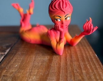 Lehabah Book Holder. Crescent City Inspired 3D Printed Fire Sprite.