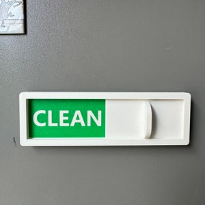 3D Gedrucktes Dishwasher Clean/Dirty Schild - Wendemagnet für die Küche
