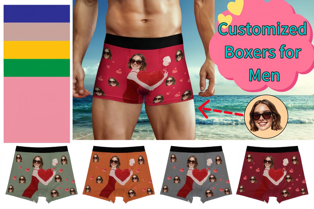 Men's Underwear, Customized Boxers for Men,mens Custom Cotton Boxers ...