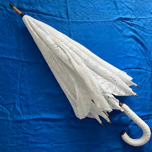 Crocheted parasol for wedding handmade image 2