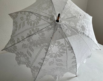 Crocheted parasol for wedding (handmade)