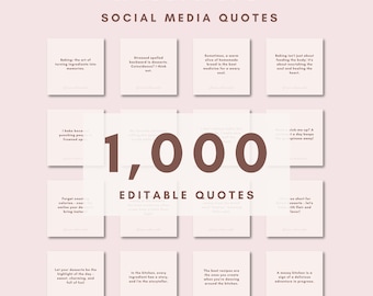 Social Media Quote for Bakery Business Mega Bundle IG Editable Post Dessert Business Marketing Modern Minimalist Canva Home Bakery Instagram