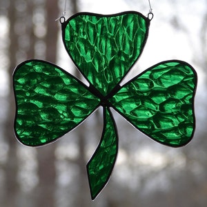 Stained Glass Irish Shamrock Sun Catcher