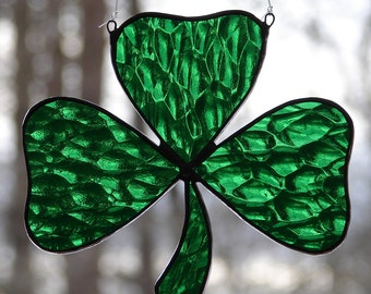 Stained Glass Irish Shamrock Sun Catcher