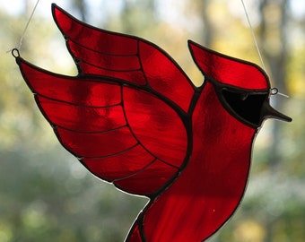 Stained Glass Cardinal Sun Catcher