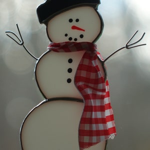 Stained Glass Snowman Sun Catcher image 3