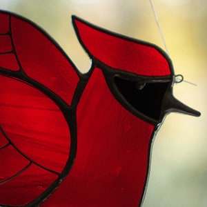 Stained Glass Cardinal Sun Catcher image 2