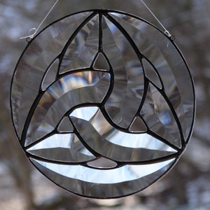 Stained Glass Beveled Celtic Knot Sun Catcher