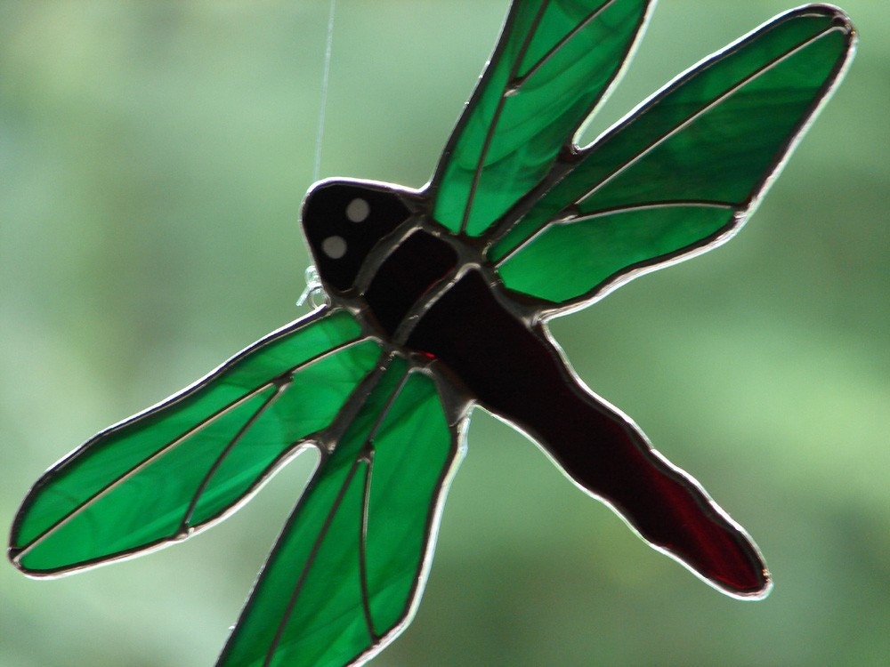 Stained Glass Dragonfly Etsy