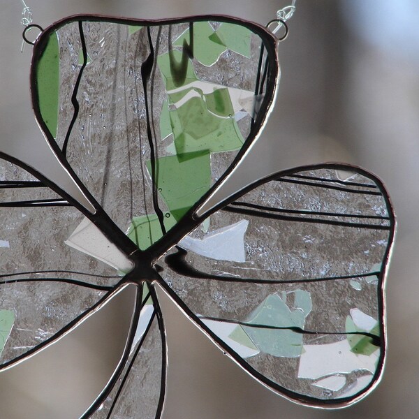 Stained Glass Irish Shamrock