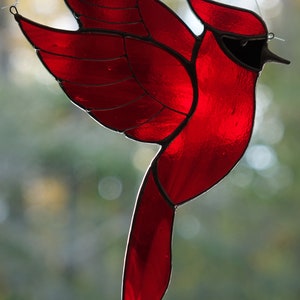 Stained Glass Cardinal Sun Catcher image 4