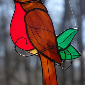 Stained Glass American Robin Sun Catcher image 3