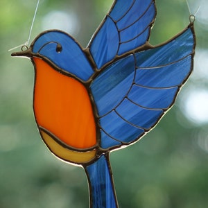 Stained Glass Bluebird Sun Catcher image 2