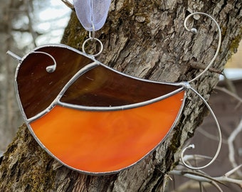 Stained Glass Little American Robin Sun Catcher