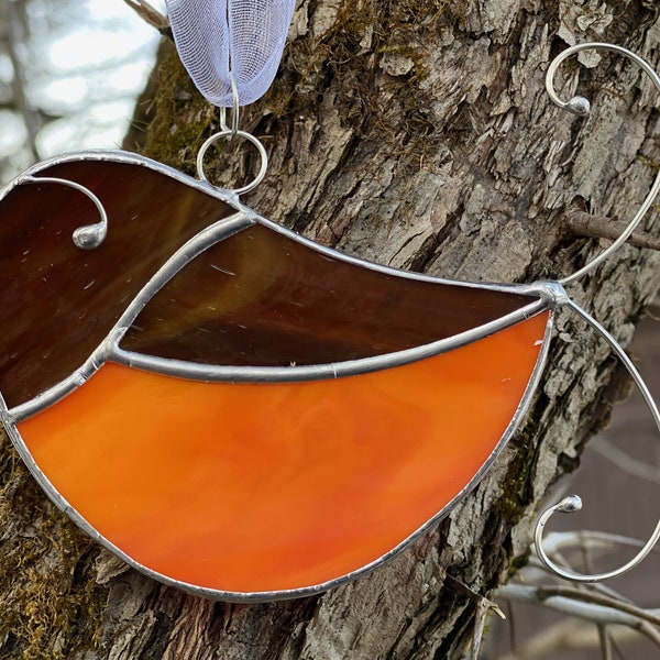 Stained Glass Little American Robin Sun Catcher