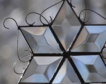 Stained Glass Beveled Star Sun Catcher