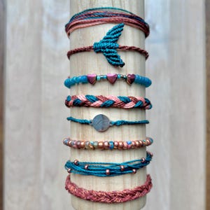 Conjunto de Pulseiras Boho | Pulseiras de Macramê | Joias para Praia e Surf