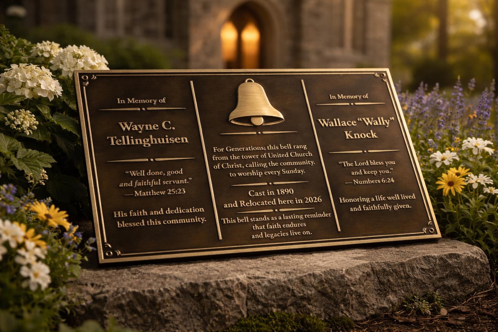Custom Bronze Memorial Plaque – Church Dedication Sign, Garden Tribute ...