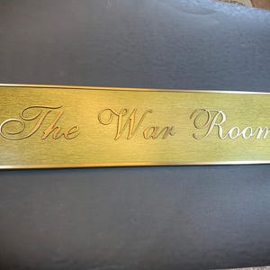 Custom Brass door signs & plaques - Any language plaques - Customized size plaques - Custom name signs