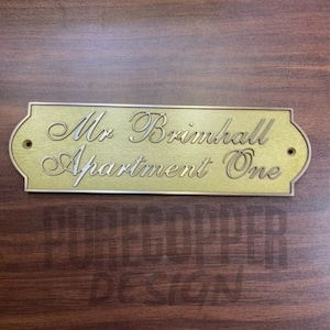 Custom Brass door signs & plaques - Any language plaques - Customized size plaques - Custom name signs