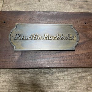 Gegoten bronzen vintage borden en plaquettes - Adresbordje voor professionele plaatsen, Antieke naamborden op maat