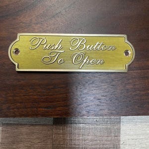 Custom Brass door signs & plaques - Any language plaques - Customized size plaques - Custom name signs