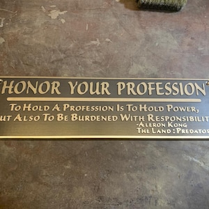 Cast Brass custom signs & plaques - unlacquered wall plaque - Customized gift plaques - Custom size plaques