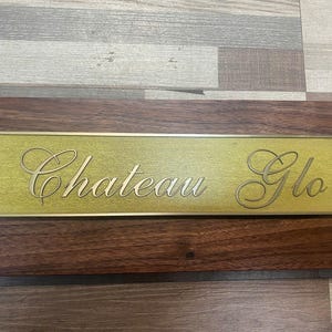 Personalised Brass Nameplate, Profession Name Door Sign, Personal Office Sign, Ornamented Door Sign